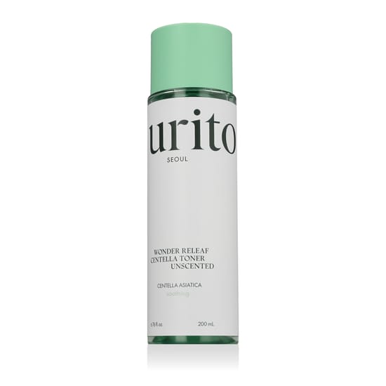 Purito Wonder Releaf Centella Unscented Toner pudeli lähivõte