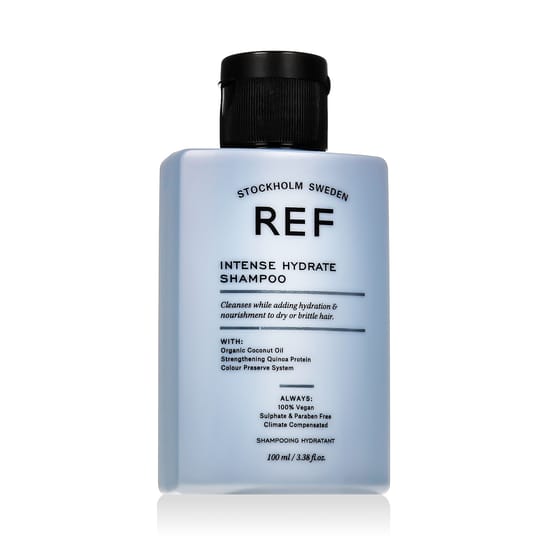 Bottle of Ref Intense Hydrate Shampoo for deep hydration
