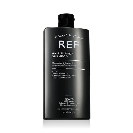 Ref hair & body shampoo pakendis 285 ml ja 100 ml