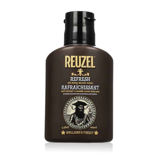 Packaging of Reuzel Refresh No Rinse Beard Wash Bottle of Reuzel Refresh No Rinse Beard Wash for Beards