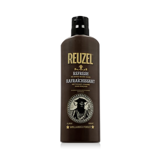 Packaging of Reuzel Refresh No Rinse Beard Wash Bottle of Reuzel Refresh No Rinse Beard Wash for Beards