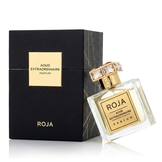 Elegant bottle of Roja Parfums Aoud Extraordinaire Parfum