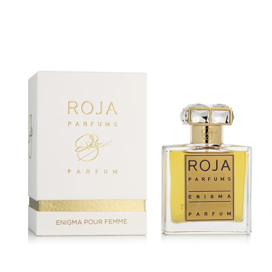 Close-up image of Roja Parfums Enigma Pour Femme EDP perfume bottle