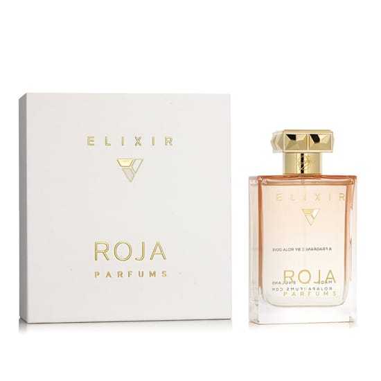 Original Roja Parfums Elixir Pour Femme perfume packaging Elegant bottle of Roja Parfums Elixir Pour Femme Essence de Parfum