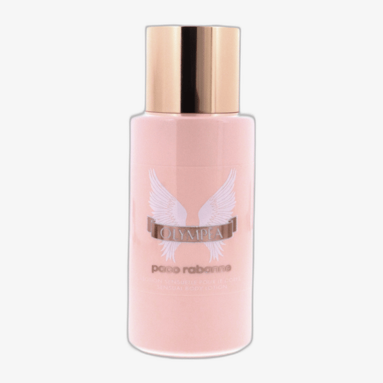 Rabanne Olympéa moisturizing body lotion in packaging