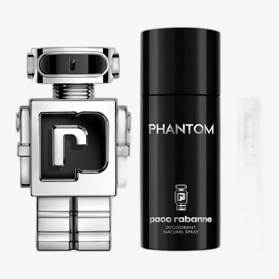 Rabanne Phantom Parfum set including 100 ml bottle and 150 ml deodorant