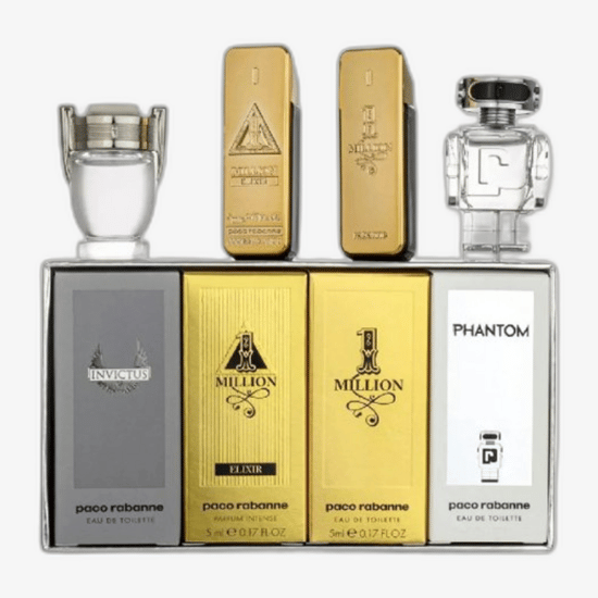 Rabanne Sada miniatuuri parfüümikomplekt, mis sisaldab Mini Phantom, Invictus ja 1 Million