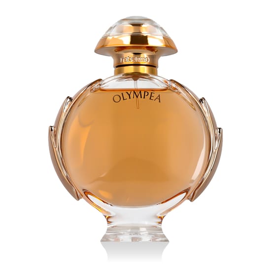 Rabanne Olympéa EDP parfüümi pudel lähedalt
