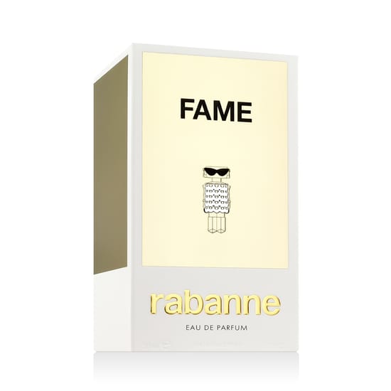 Бутылка парфюма Rabanne Fame EDP крупным планом