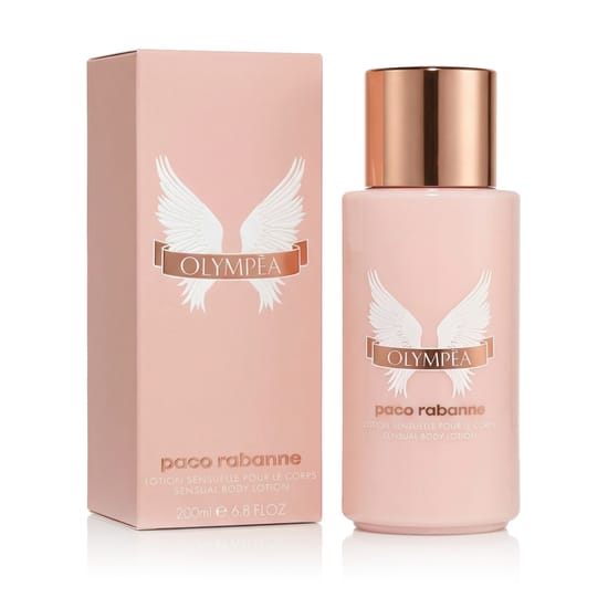 Rabanne Olympéa moisturizing body lotion in packaging