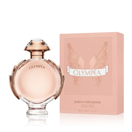 Rabanne Olympéa EDP parfüümi pudel lähedalt