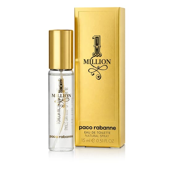 Оригинальная упаковка парфюма Rabanne 1 Million EDT Флакон парфюма Rabanne 1 Million EDT вблизи
