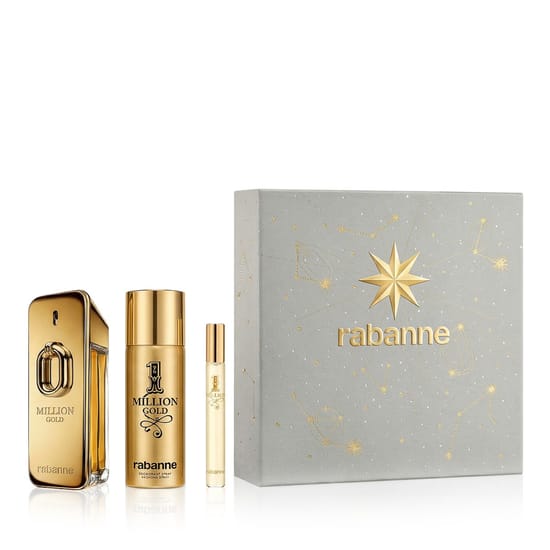 Набор Rabanne Million Gold EDP Intense с миниатюрой и дезодорантом