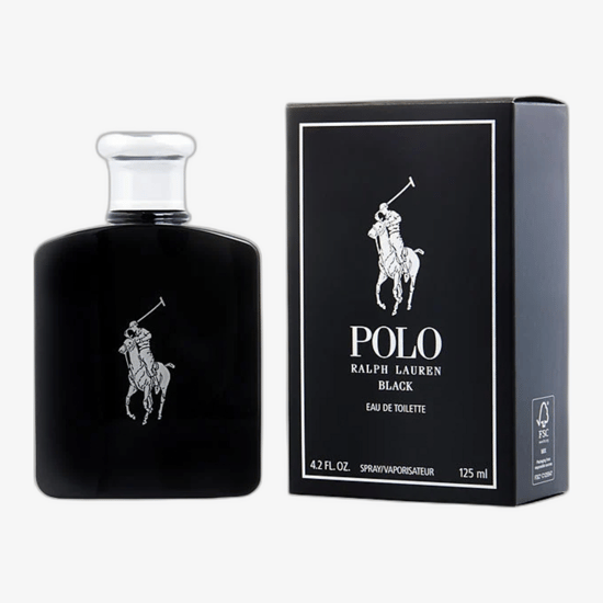Крупный план флакона Ralph Lauren Polo Black EDT