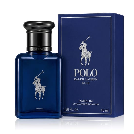 Ralph Lauren Polo Blue Parfum pudeli minimalistlik disain, elegantne sinine toon
