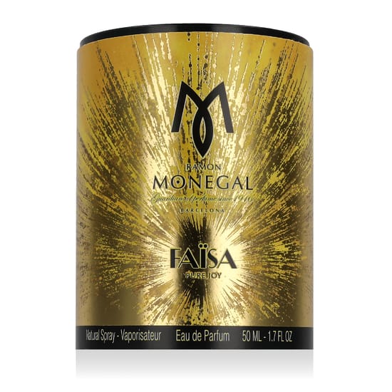 Ramon Monegal Faïsa EDP originaalpakend Ramon Monegal Faïsa EDP parfüümi pudel lähedalt