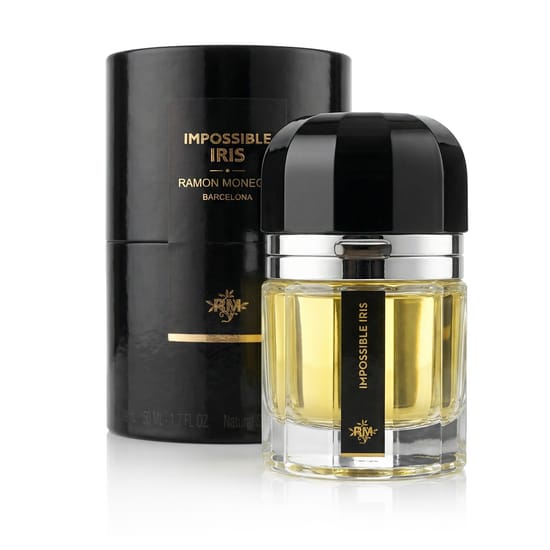 Original packaging of Ramon Monegal Impossible Iris EDP Bottle of Ramon Monegal Impossible Iris EDP