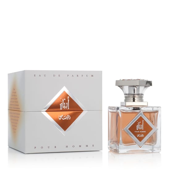 Close-up of Rasasi Abyan Pour Homme EDP bottle