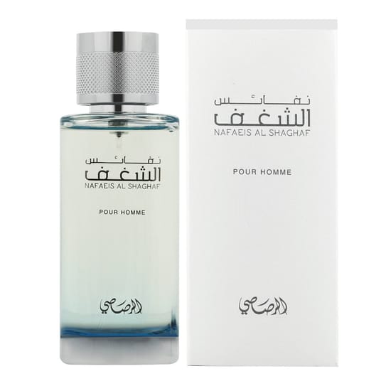 Rasasi Nafaeis Al Shaghaf Pour Homme EDP - Bottle and Packaging