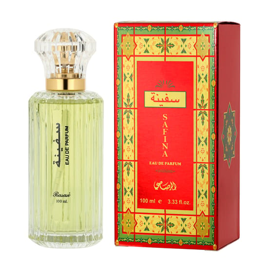 Close-up of Rasasi Safina EDP perfume bottle