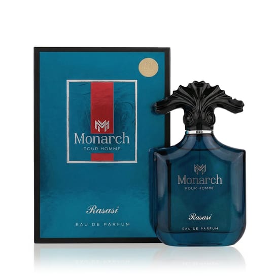 Bottle of Rasasi Monarch EDP in an elegant design
