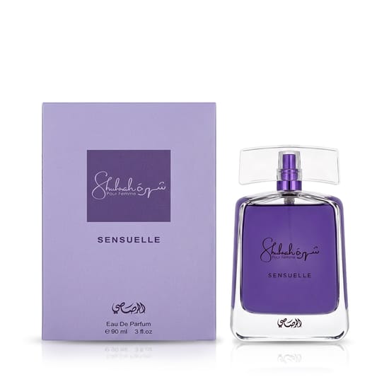 Lillelis-puidune pudel Rasasi Shuhrah Sensuelle Pour Femme EDP jaoks
