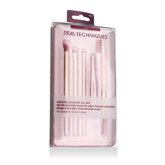 Kosmeetilised tööriistad Real Techniques Naturally Beautiful Eye Set Real Techniques Naturally Beautiful Eye Set silmade komplekt pakendis