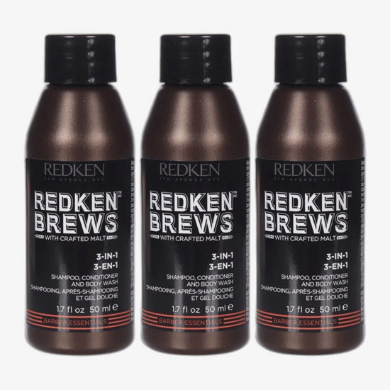 Redken Brews 3-in-1 Shampoo, Conditioner & Body Wash Bottle