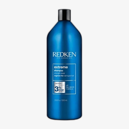 Bottle of Redken Extreme Shampoo for Hair Strengthening