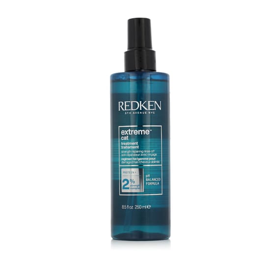 Close-up of Redken Extreme Cat Treatment bottle