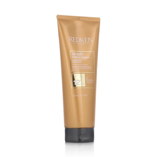 Redken All Soft Heavy Cream – фирменная упаковка Банка Redken All Soft Heavy Cream крупным планом с кремовой текстурой