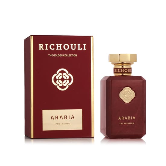 Richouli Arabia Eau de Parfum Packaging Details Elegant bottle of Richouli Arabia Eau de Parfum