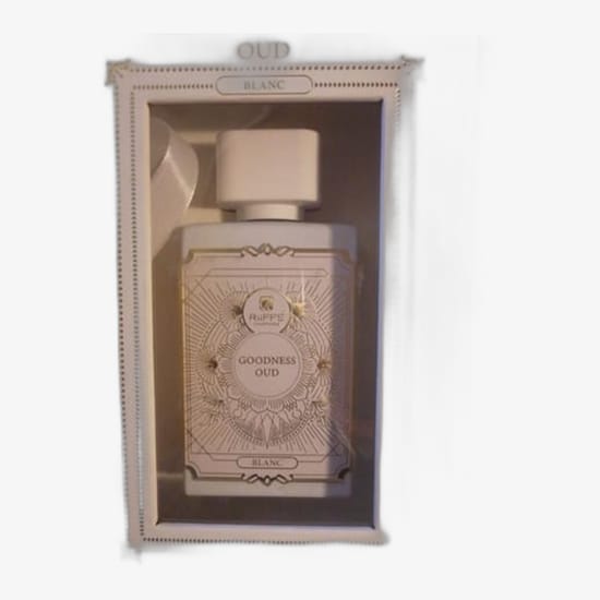 Original packaging of riiffs goodness oud blanc edp Elegant bottle of riiffs goodness oud blanc edp