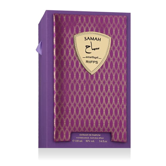 Elegant bottle of Riiffs Samah Amethyst EP close-up
