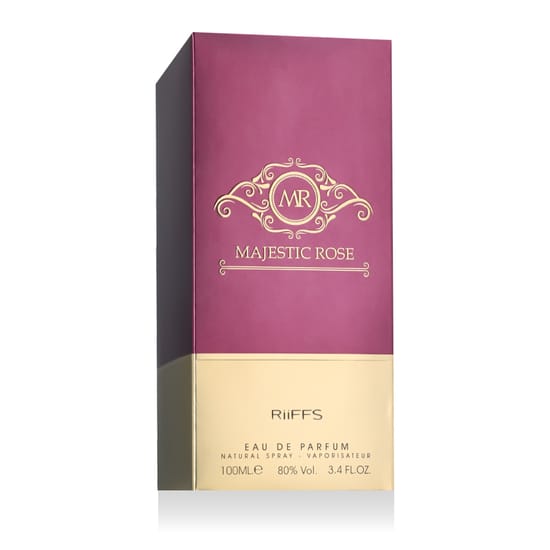 Riiffs Majestic Rose EDP lõhna pudel lähedalt