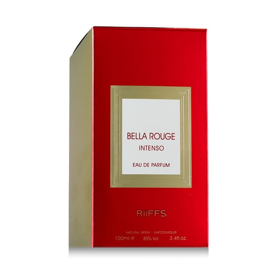 Originaalpakend Riiffs Bella Rouge Intenso EDP Riiffs Bella Rouge Intenso EDP pudel lähedalt