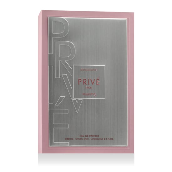 Original packaging of Riiffs Exclusive Privé Pink EDP Bottle of Riiffs Exclusive Privé Pink EDP close-up