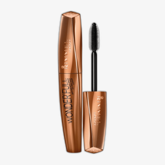 Крупный план туши для ресниц Rimmel London Wonder Full с аргановым маслом, черный оттенок