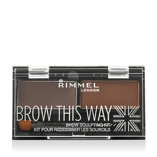 Rimmel London Brow This Way Palette (003 Dark Brown) in Stylish Packaging