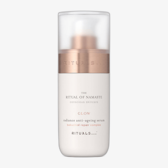Rituals the ritual of namaste bakuchiol glow radiance serum bottle close-up