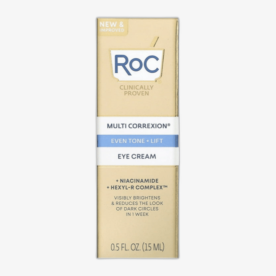RoC Multi Correxion® Even Tone + Lift Eye Cream silmakreem tuub pealtvaates