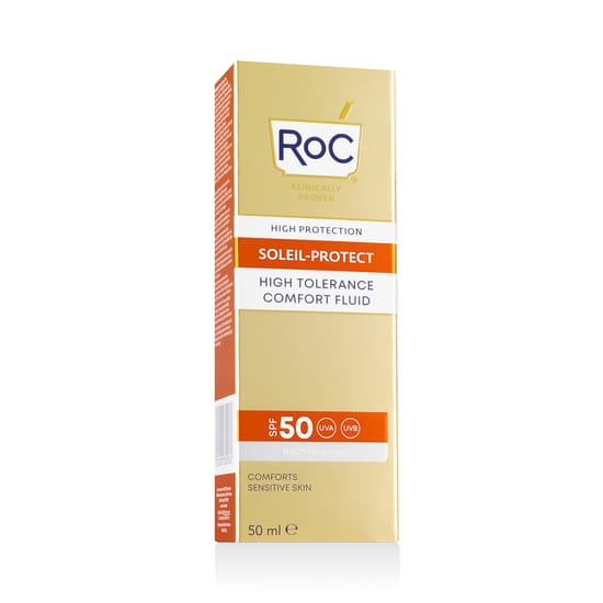 RoC kõrge kaitse päikesekreem fluid SPF 50 kaitsev pudel