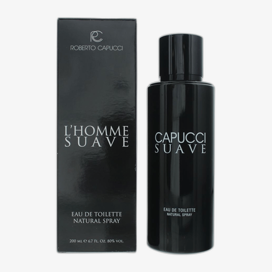 Roberto Capucci L'Homme Suave EDT pudel detailne vaade, meeste parfüüm minimalistlik disain