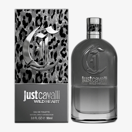 Refined bottle of Roberto Cavalli Just Cavalli Wild Heart for Him Eau de Toilette