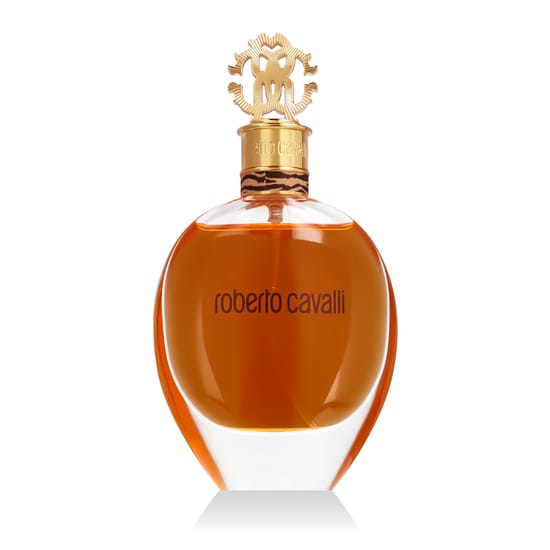 Close-up of Roberto Cavalli Signature EDP bottle