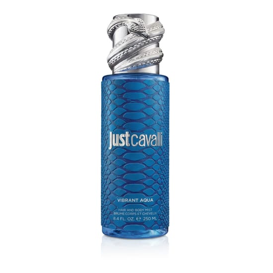 Roberto Cavalli Just Cavalli Vibrant Aqua kehapihusti originaalpakendis Roberto Cavalli Just Cavalli Vibrant Aqua kerge ja värskendav kehapihusti pudel