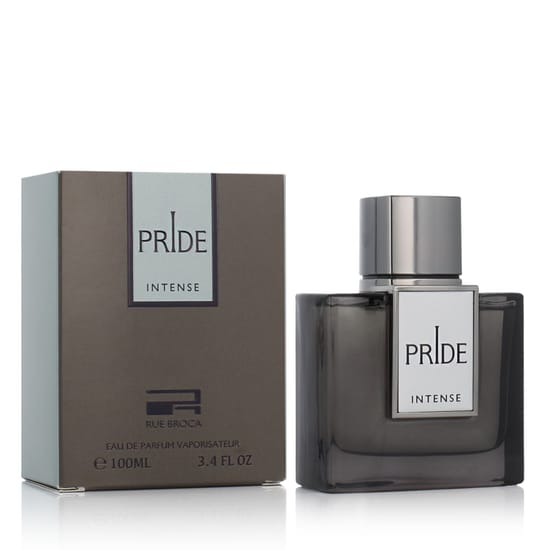 Elegant bottle of rue broca pride intense eau de parfum