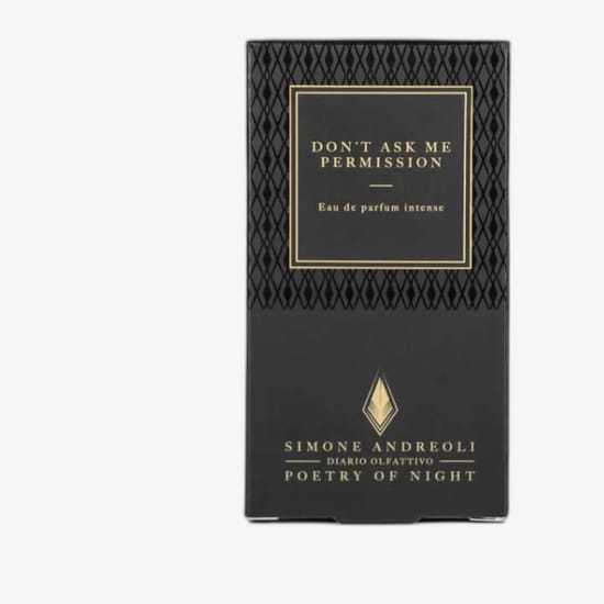 Close-up of simone andreoli don't ask me permission edp miniature bottle