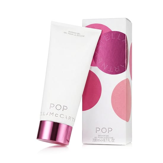 Original Packaging of Stella McCartney Pop Shower Gel Close-up of Stella McCartney Pop Perfumed Shower Gel Bottle
