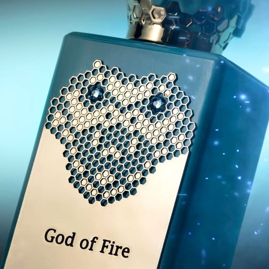 Elegant bottle of Stephane Humbert Lucas God of Fire EDP